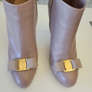 Salvatore Ferragamo Women's Taupe Ankle Boots